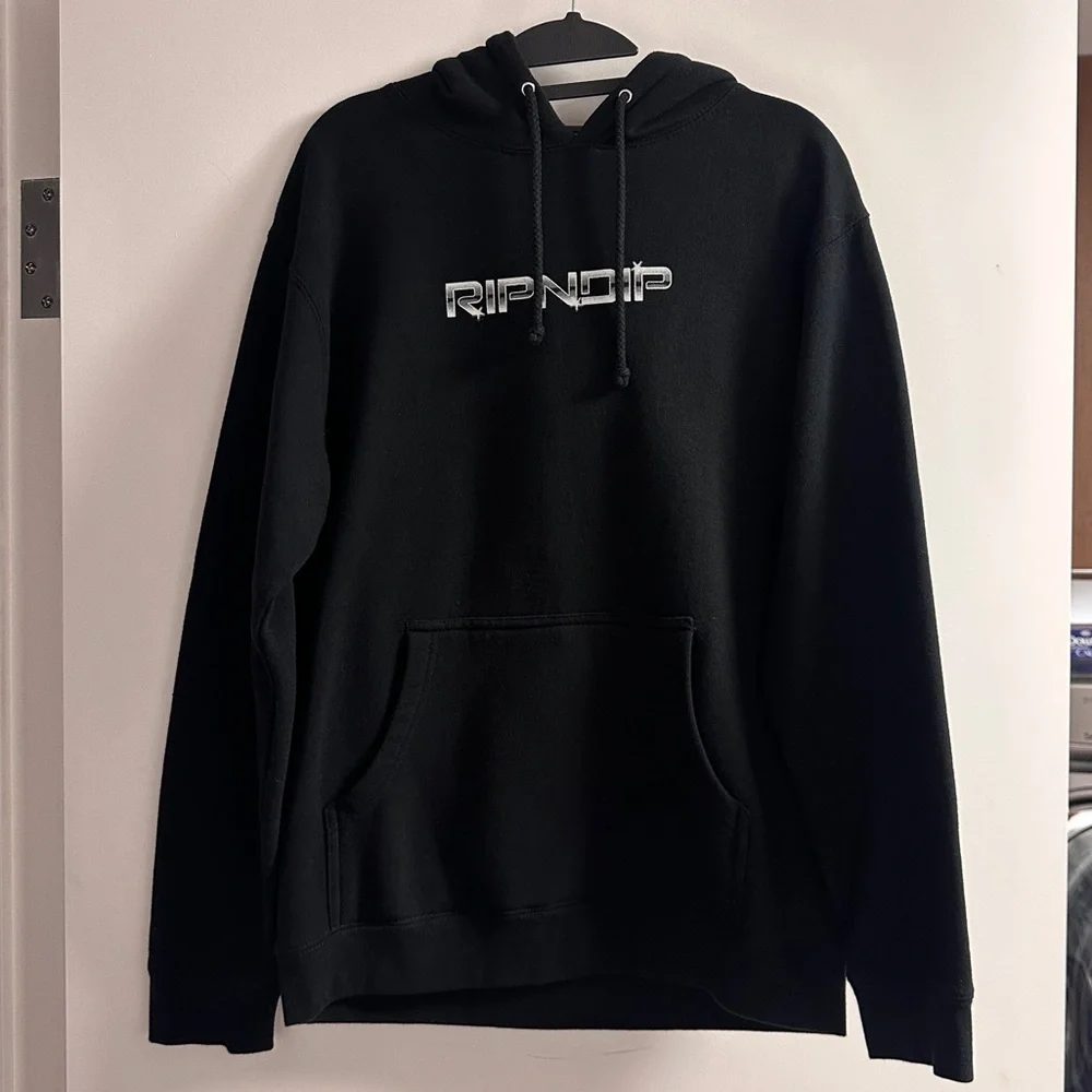RIPNDIP Nerminator 2.0 Robot Kitty Cat Hoodie Black Small Pullover Sweatshirt - Picture 2 of 7